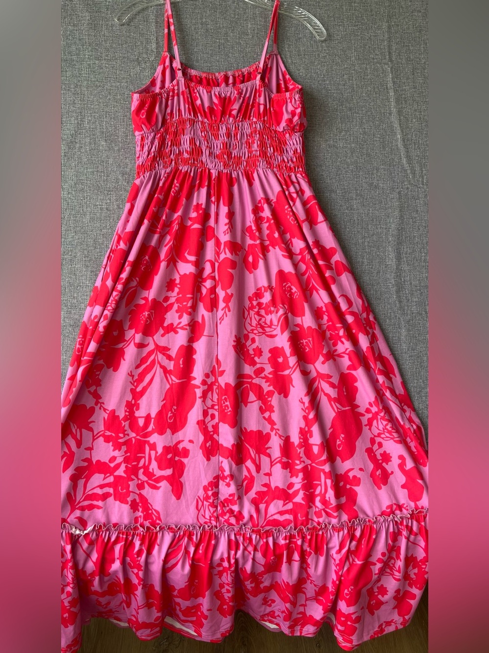 Grace Karin Pink and Red Floral Spaghetti-Strap Sundress - Picture 3 of 6